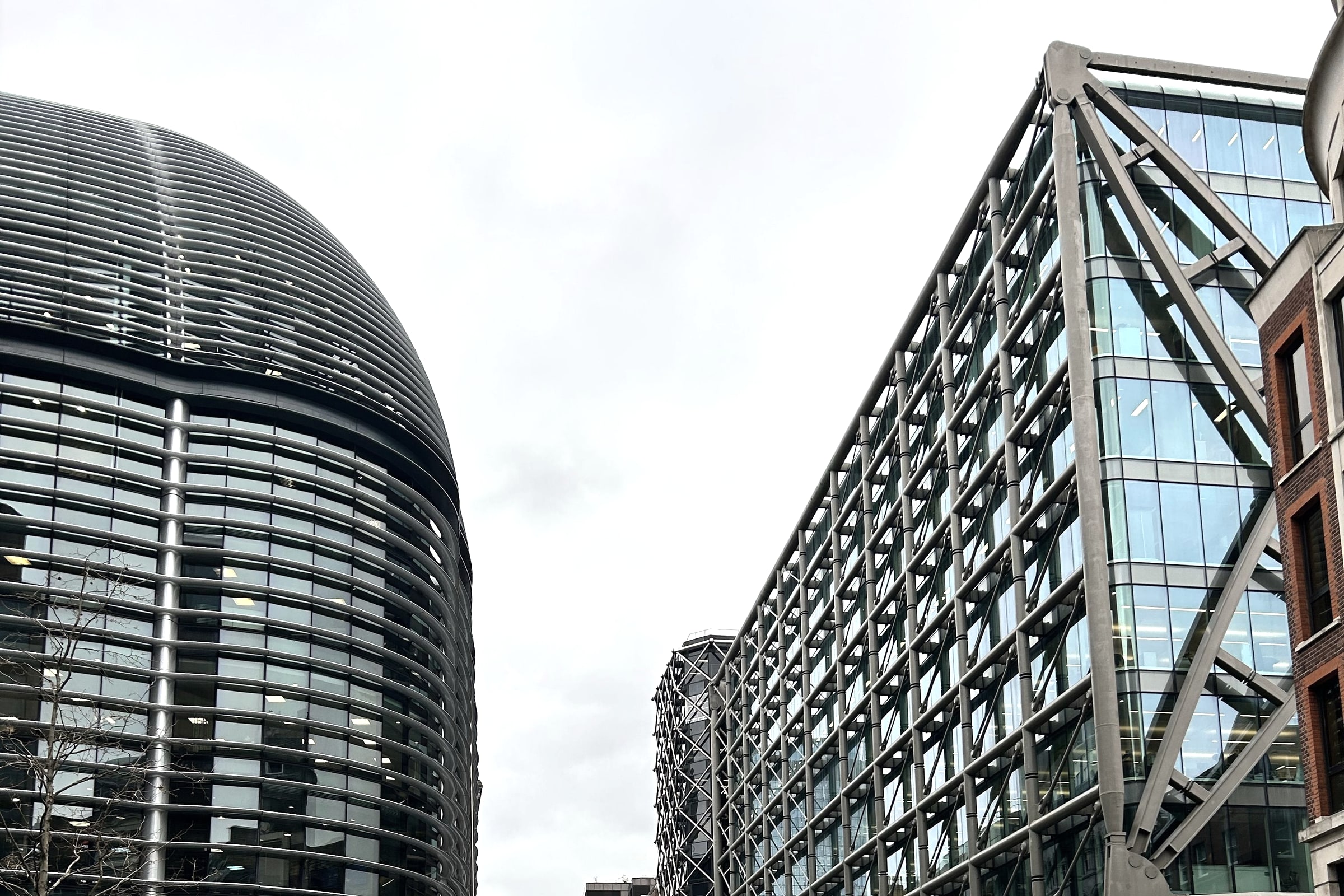 Modern London architecture in the cubes colour grade.
